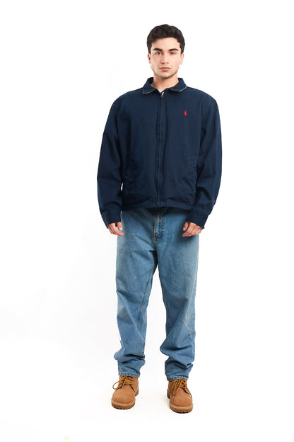 2000 Vintage Polo Ralph Lauren Night Blue Harrington (L/XL)