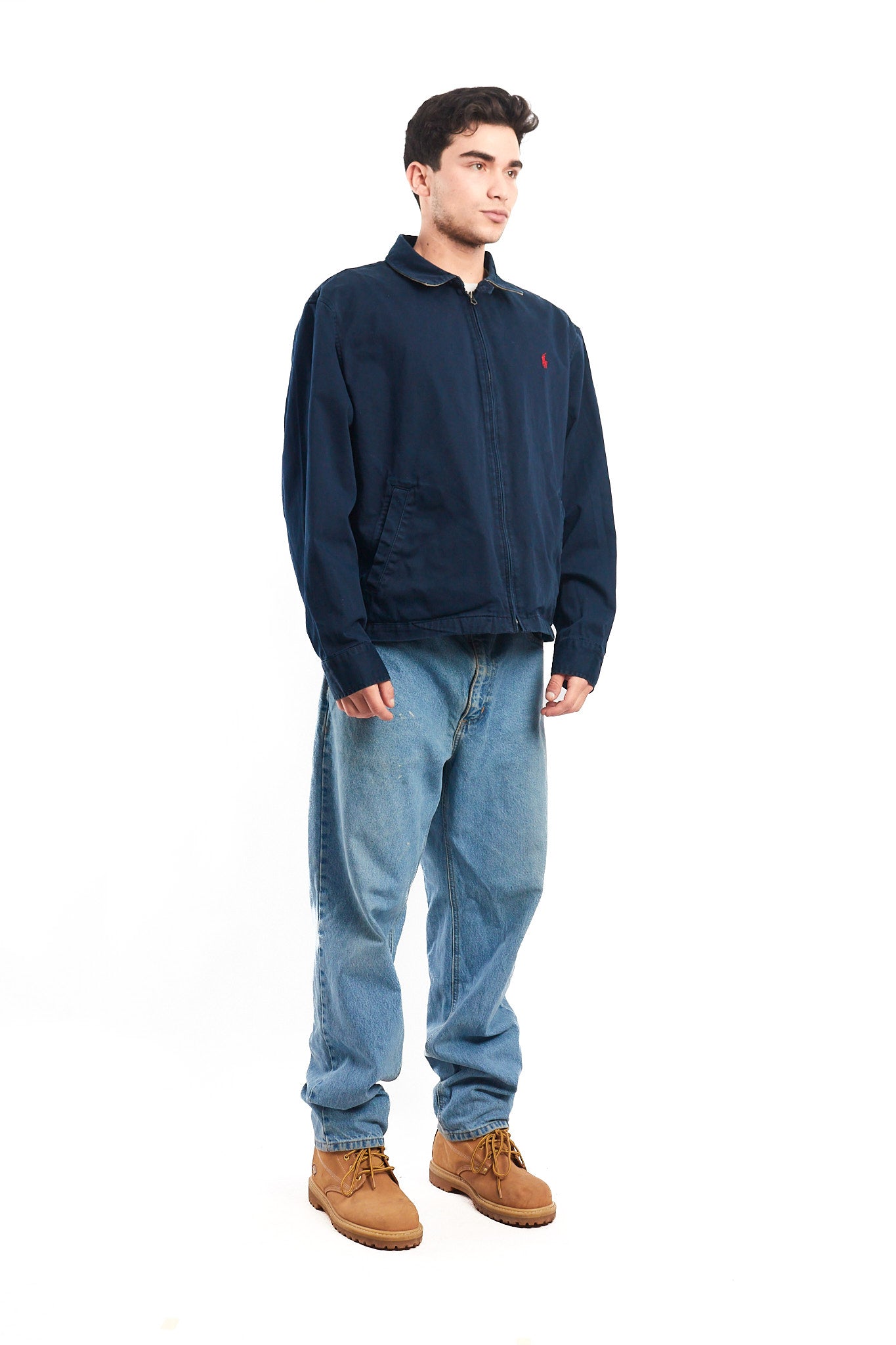 2000 Vintage Polo Ralph Lauren Night Blue Harrington (L/XL)