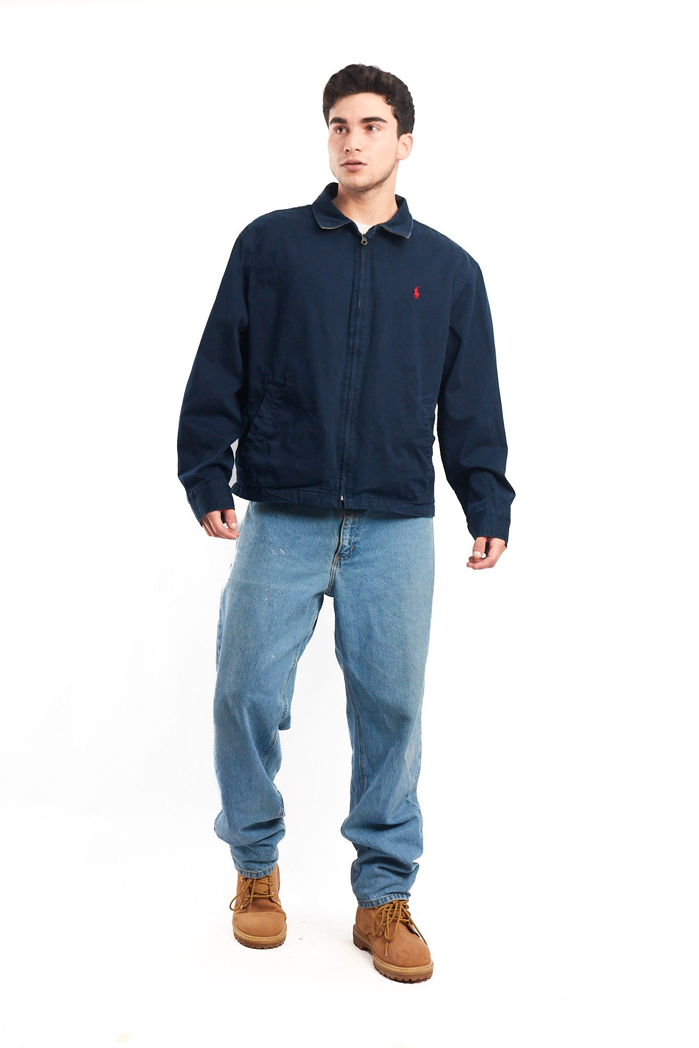 2000 Vintage Polo Ralph Lauren Night Blue Harrington (L/XL)