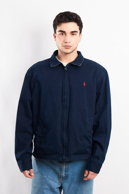 2000 Vintage Polo Ralph Lauren Night Blue Harrington (L/XL)