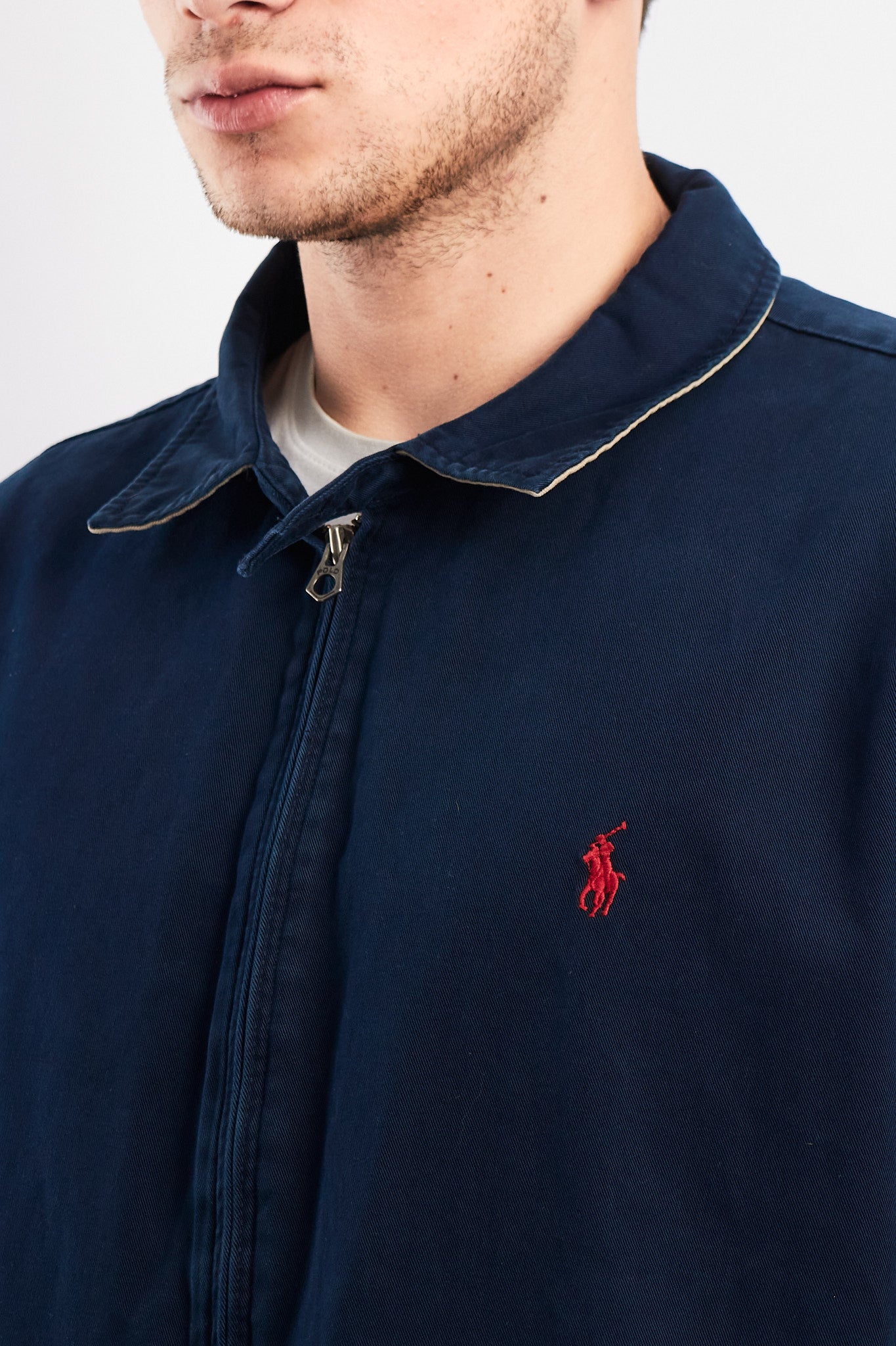 2000 Vintage Polo Ralph Lauren Night Blue Harrington (L/XL)