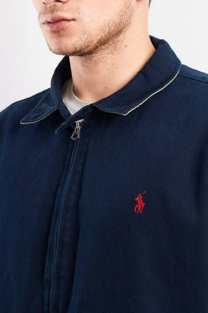 2000 Vintage Polo Ralph Lauren Night Blue Harrington (L/XL)