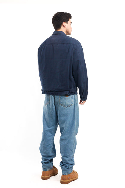 2000 Vintage Polo Ralph Lauren Washed Navy Harrington (L/XL)