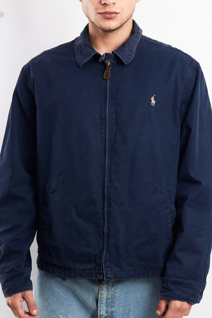 2000 Vintage Polo Ralph Lauren Washed Navy Harrington (L/XL)