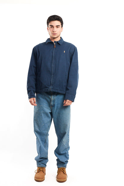 2000 Vintage Polo Ralph Lauren Washed Navy Harrington (L)