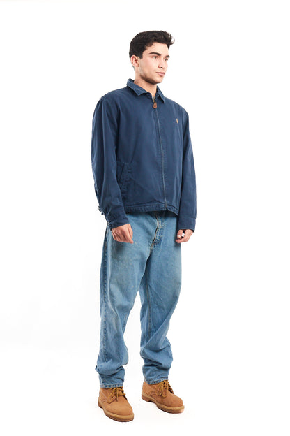 2000 Vintage Polo Ralph Lauren Washed Navy Harrington (L)