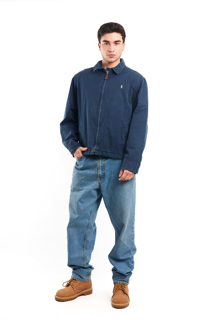 2000 Vintage Polo Ralph Lauren Washed Navy Harrington (L)