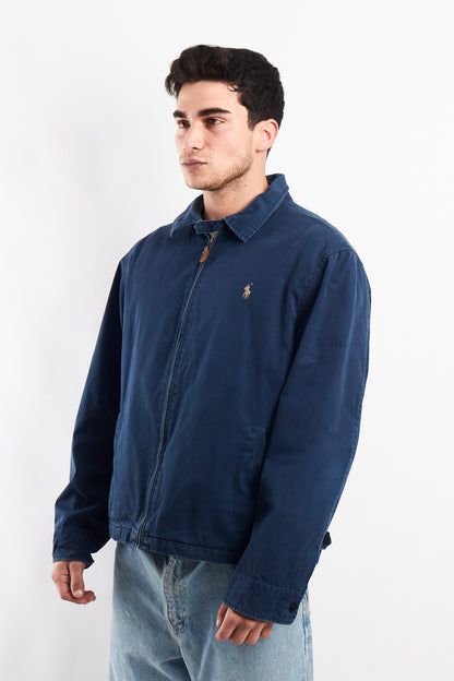 2000 Vintage Polo Ralph Lauren Washed Navy Harrington (L)