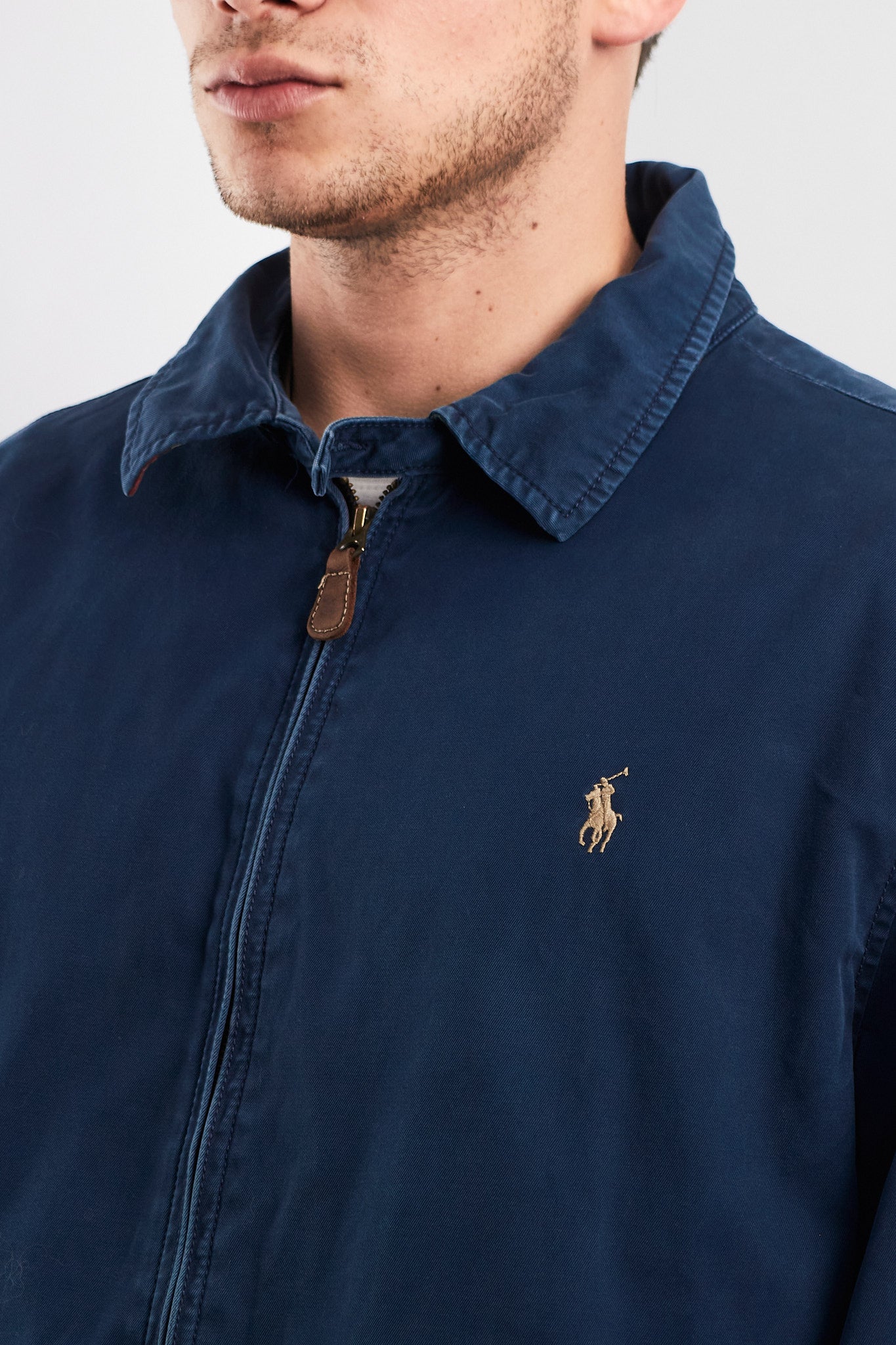 2000 Vintage Polo Ralph Lauren Washed Navy Harrington (L)