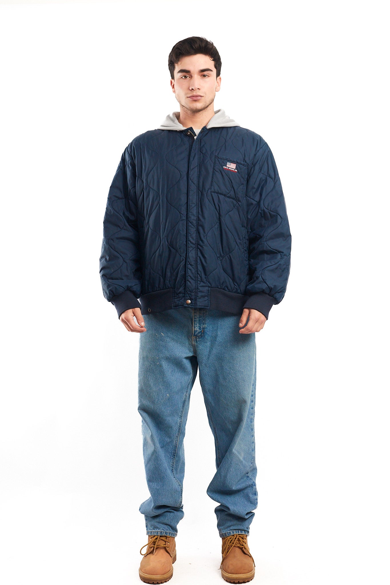 2000 Polo Jeans Company Hooded Puffer Jacket (L/XL)