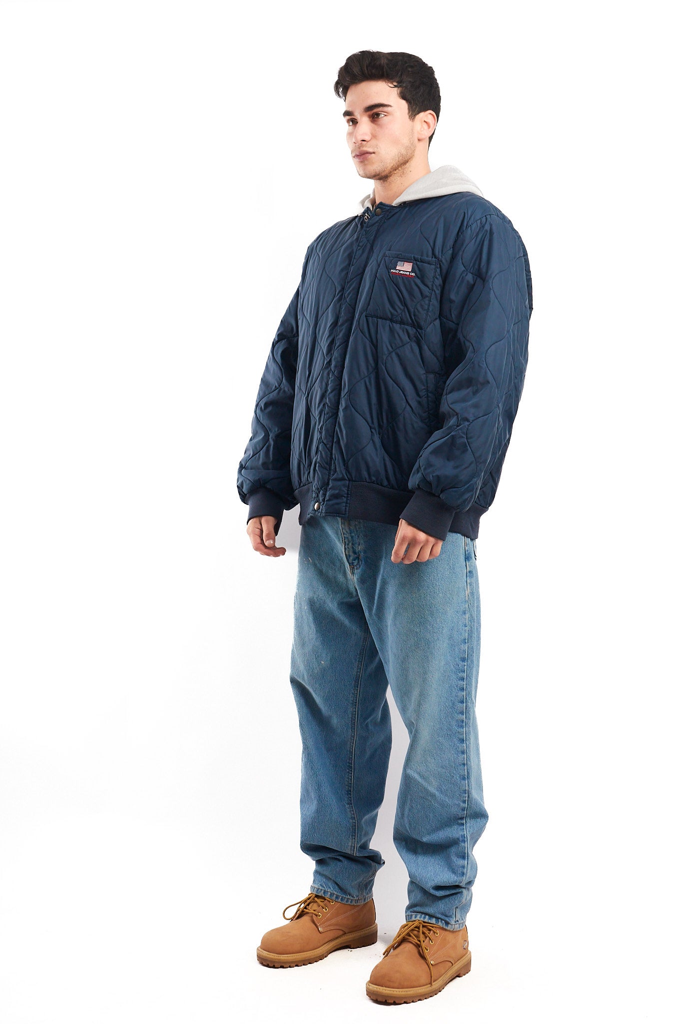 2000 Polo Jeans Company Hooded Puffer Jacket (L/XL)