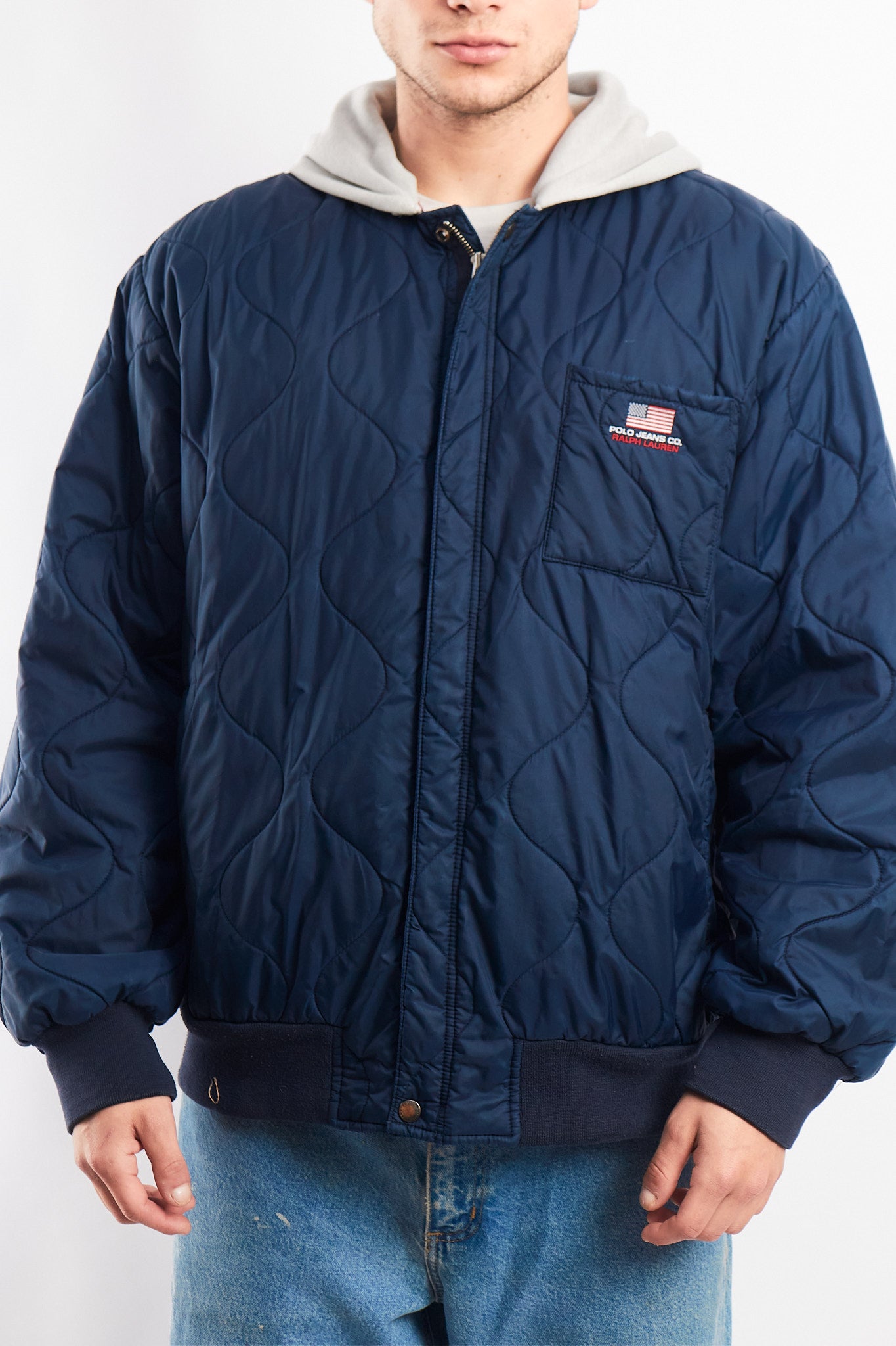 2000 Polo Jeans Company Hooded Puffer Jacket (L/XL)