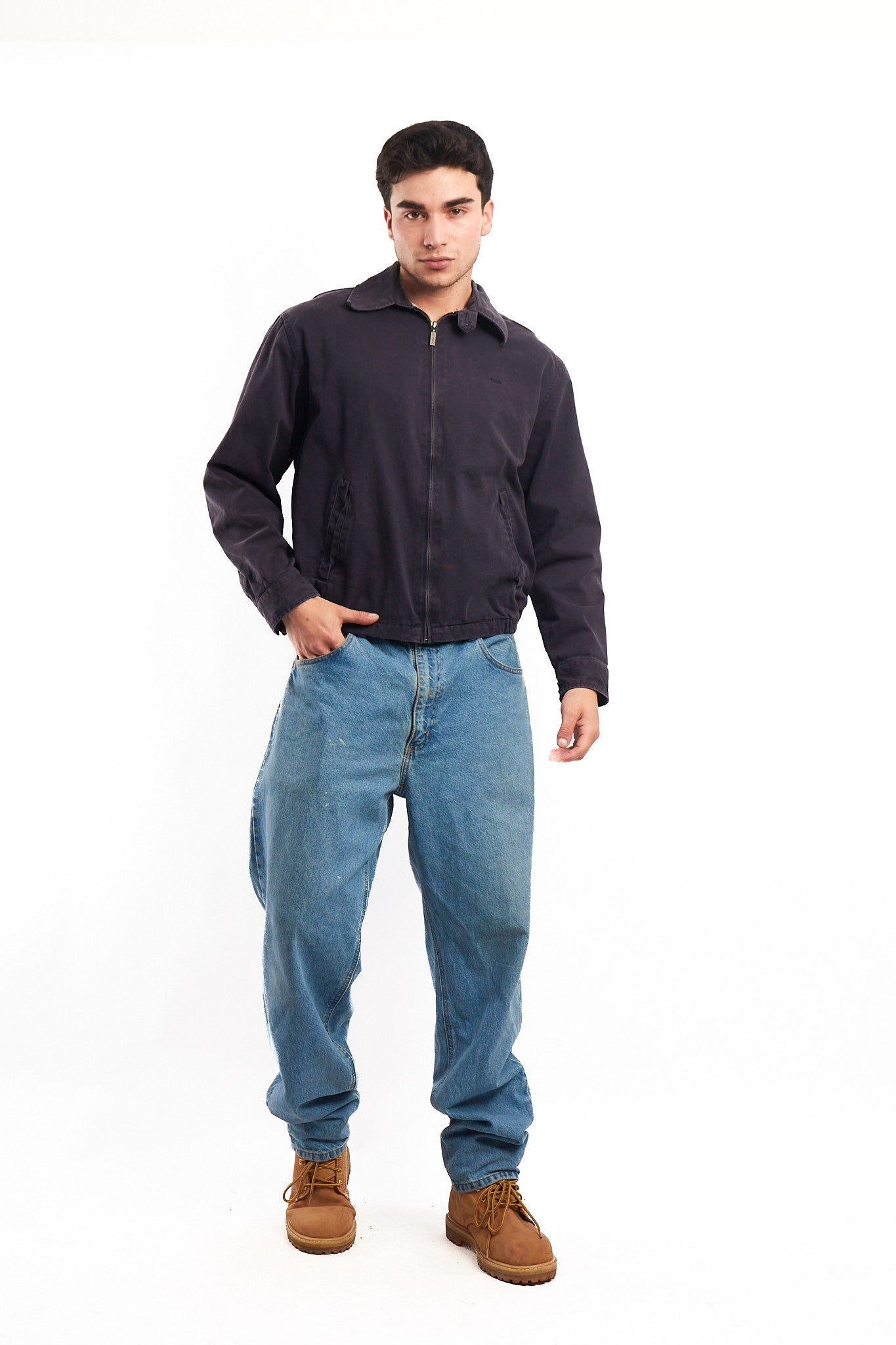 2000 Vintage Christian Dior Navy Washed Harrington Jacket (M/L)