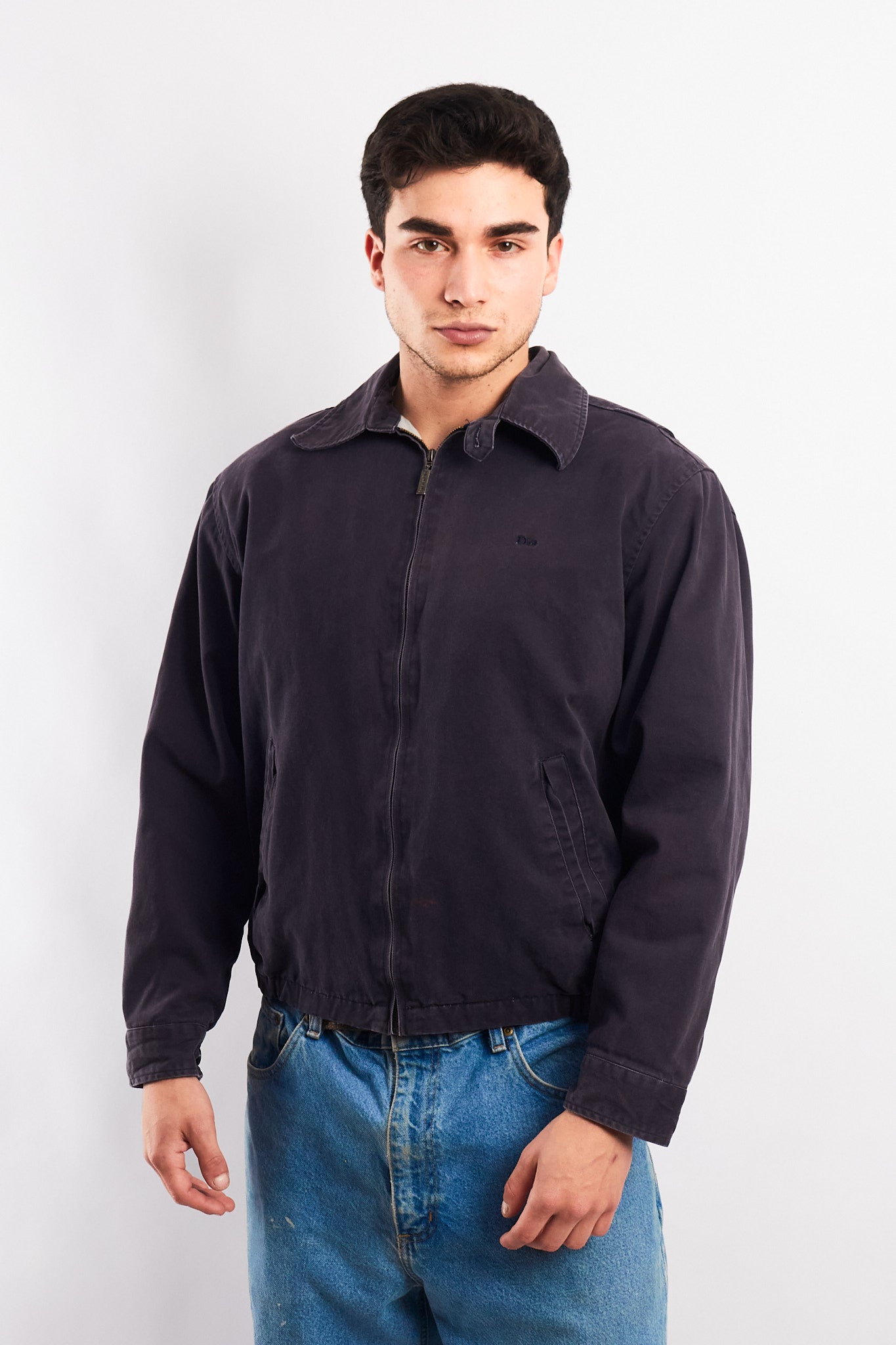 2000 Vintage Christian Dior Navy Washed Harrington Jacket (M/L)