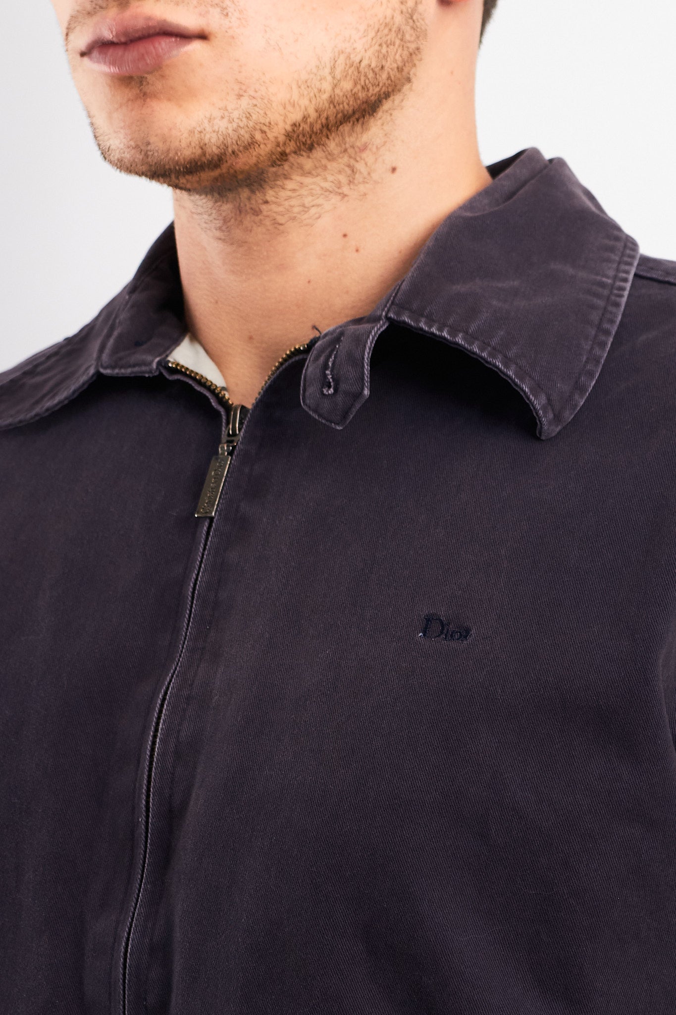 2000 Vintage Christian Dior Navy Washed Harrington Jacket (M/L)