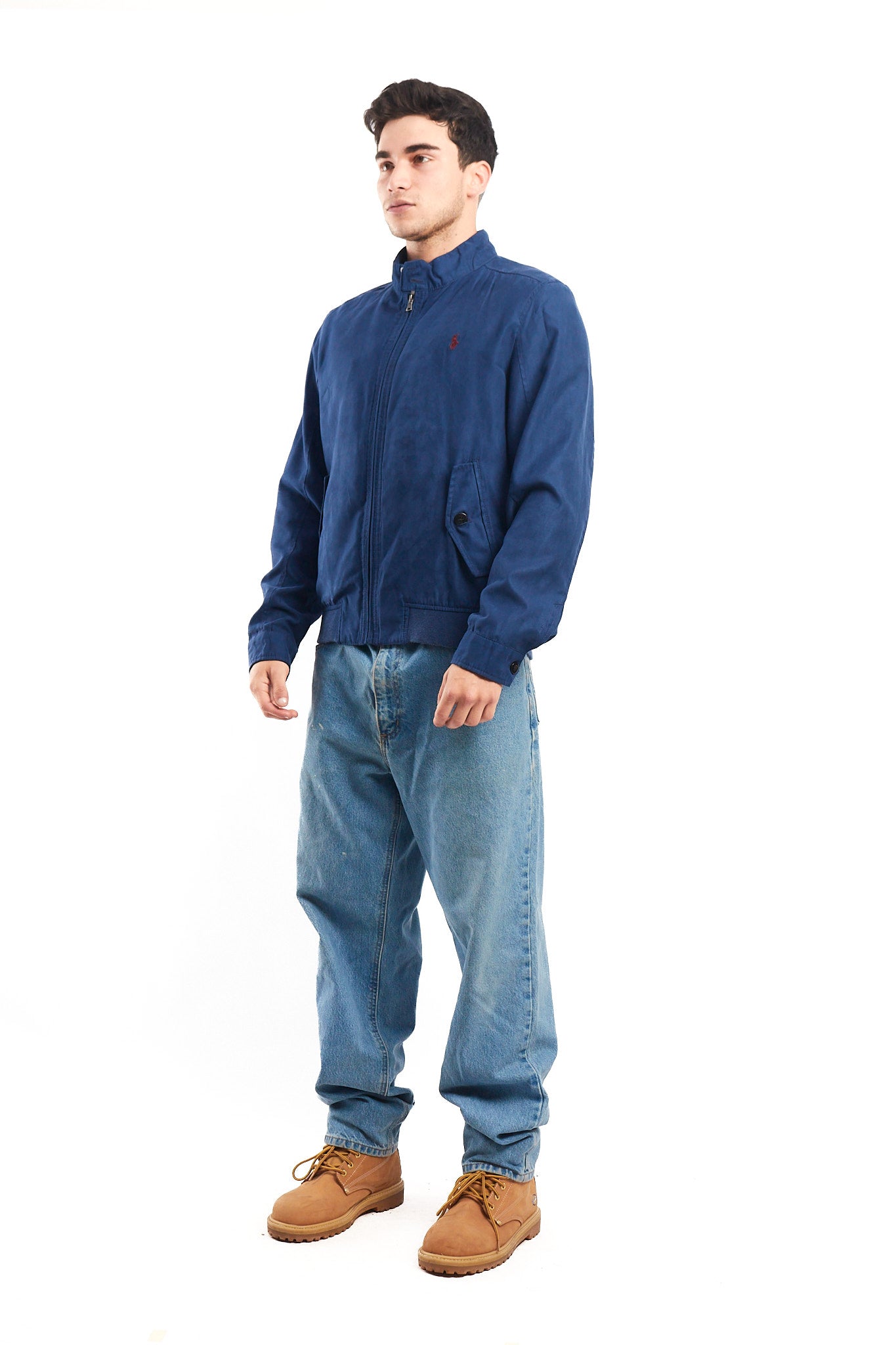 2010 Polo Ralph Lauren Navy Velvet Bomber Jacket (S/M)