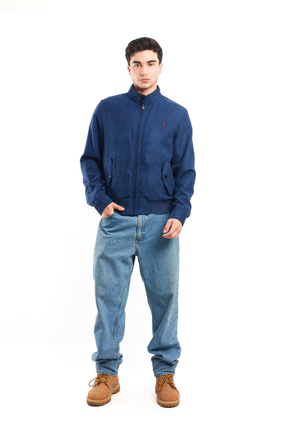 2010 Polo Ralph Lauren Navy Velvet Bomber Jacket (S/M)