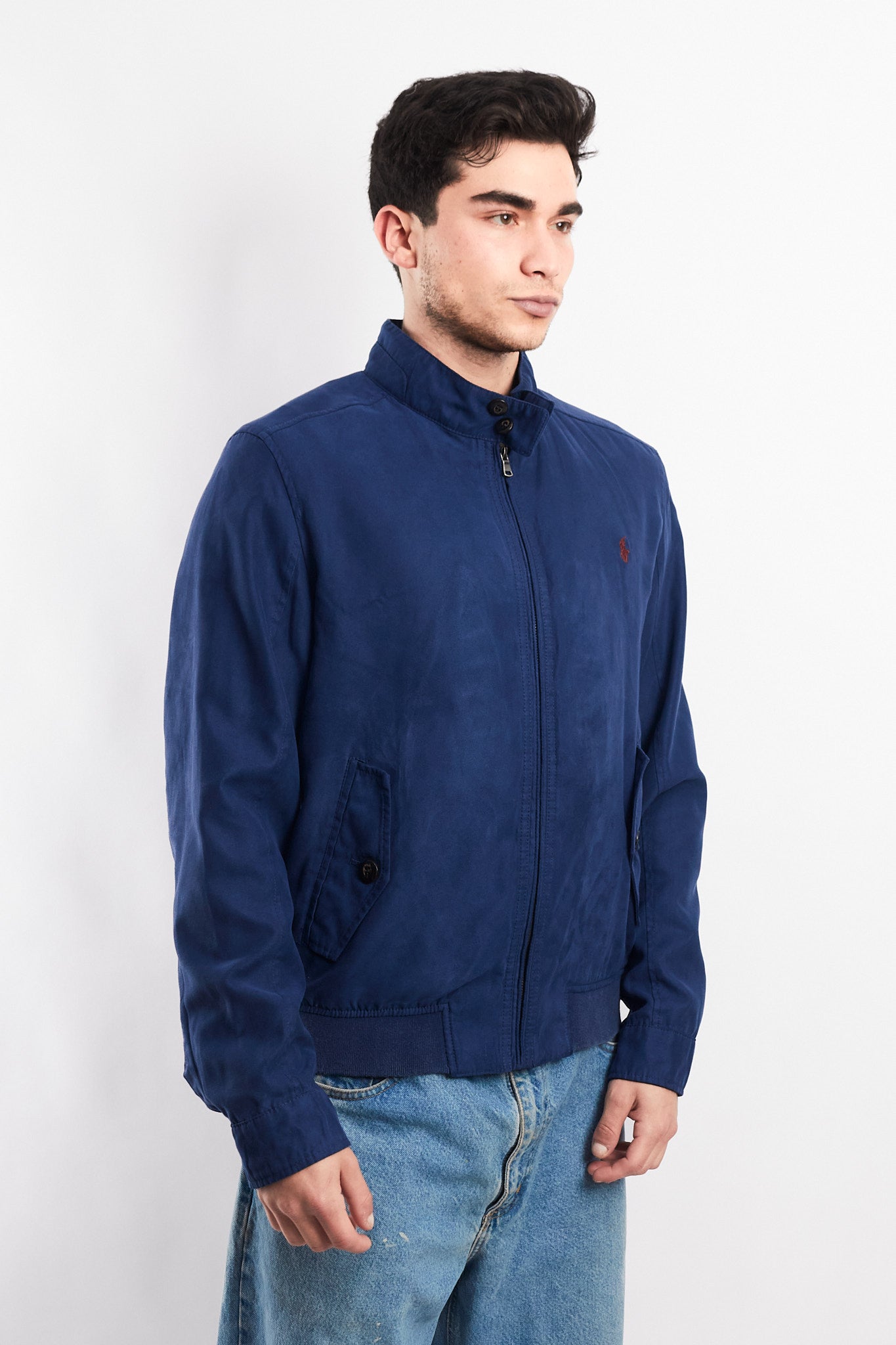 2010 Polo Ralph Lauren Navy Velvet Bomber Jacket (S/M)