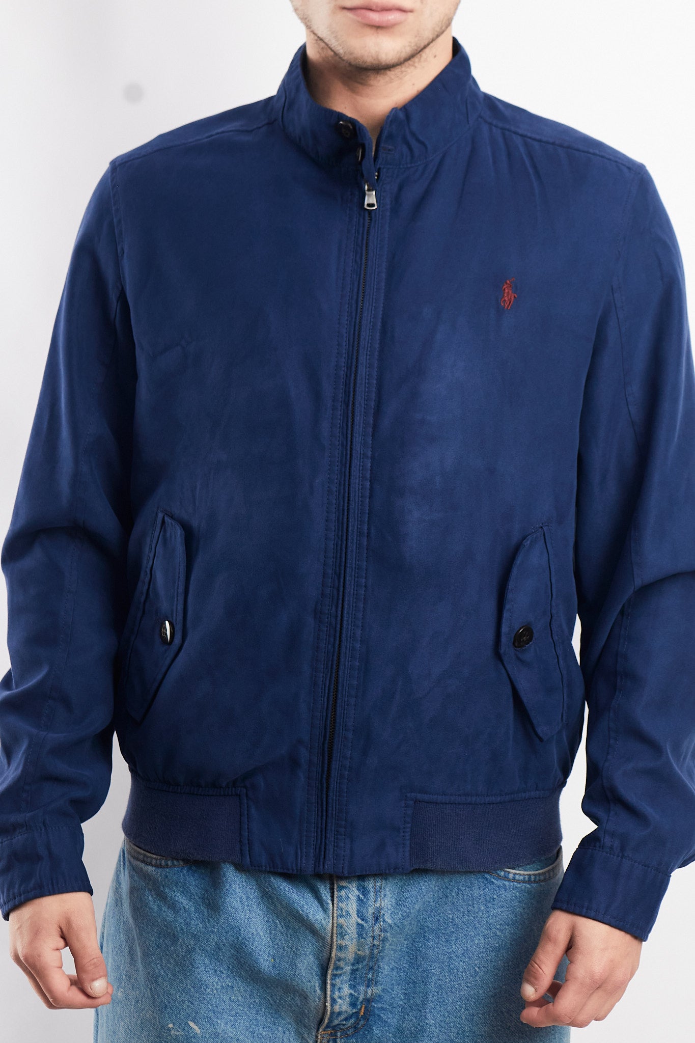 2010 Polo Ralph Lauren Navy Velvet Bomber Jacket (S/M)
