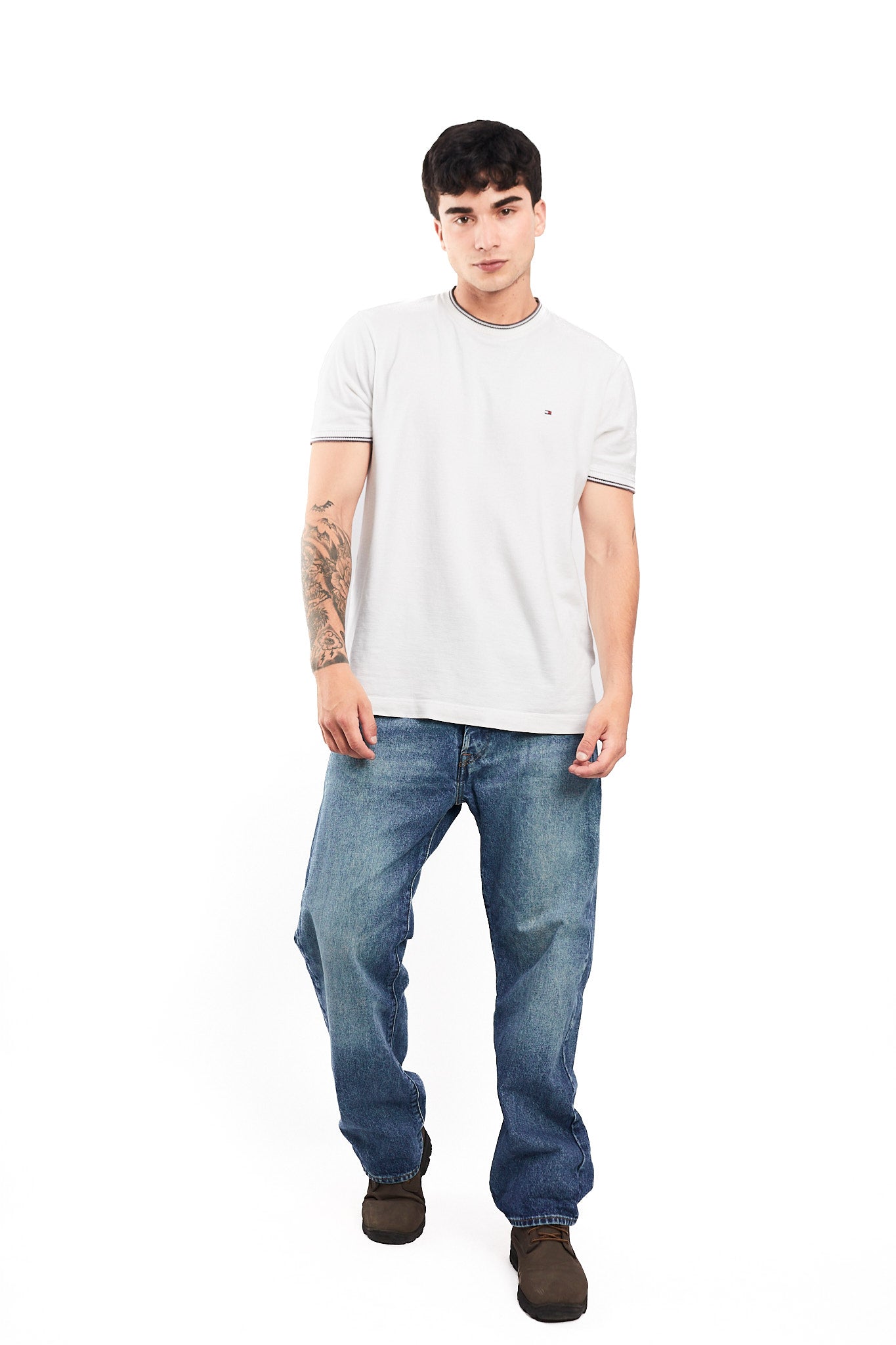 2023 Levi's Washed Blue 501 Classic Fit Jean (34)