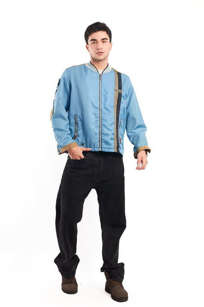 2000  Vintage Diesel Industry Leather Patched Racing Jacket (M/L)