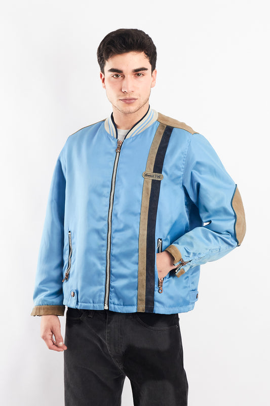 2000  Vintage Diesel Industry Leather Patched Racing Jacket (M/L)