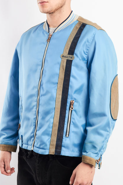2000  Vintage Diesel Industry Leather Patched Racing Jacket (M/L)