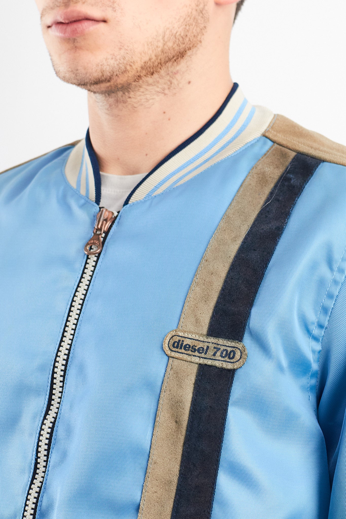 2000  Vintage Diesel Industry Leather Patched Racing Jacket (M/L)