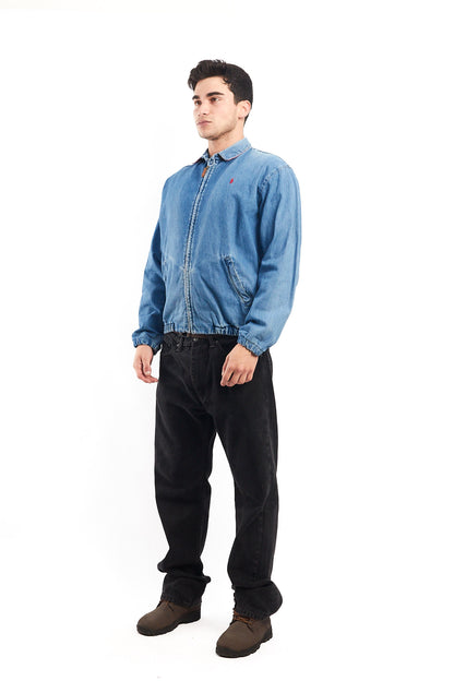 1980 Vintage Polo Ralph Lauren Denim Harrington Jacket (S/M)