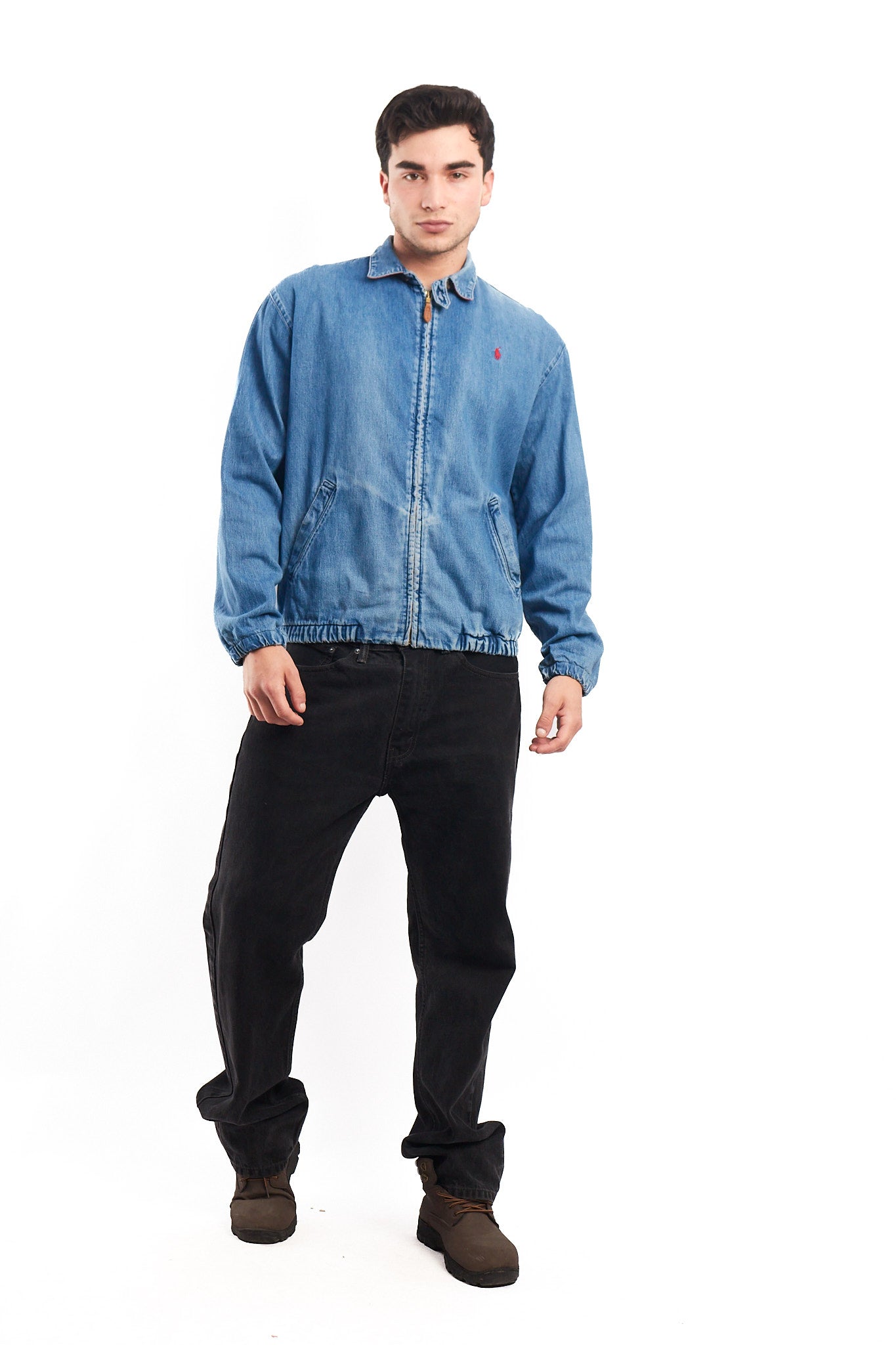 1980 Vintage Polo Ralph Lauren Denim Harrington Jacket (S/M)