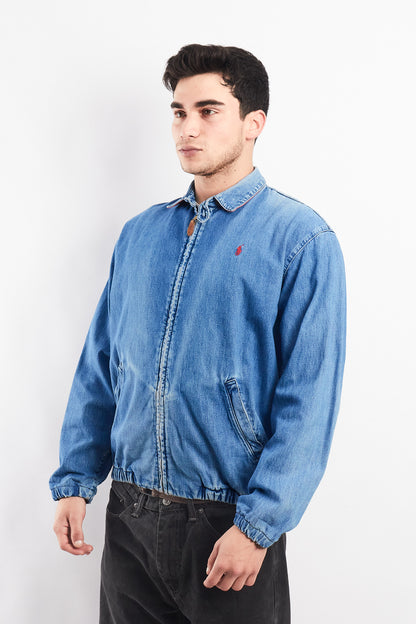 1980 Vintage Polo Ralph Lauren Denim Harrington Jacket (S/M)