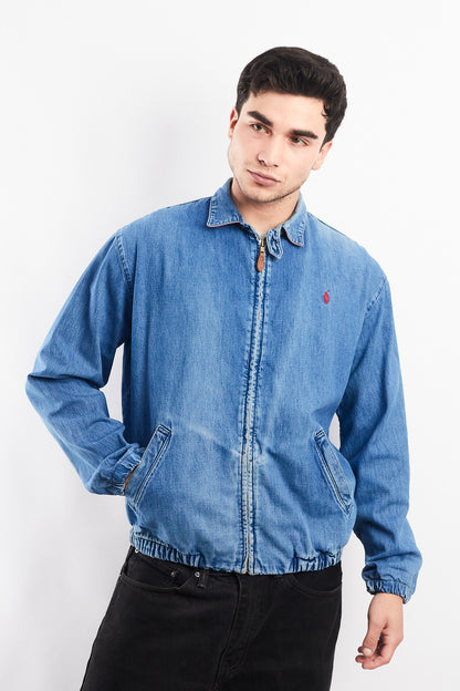 1980 Vintage Polo Ralph Lauren Denim Harrington Jacket (S/M)