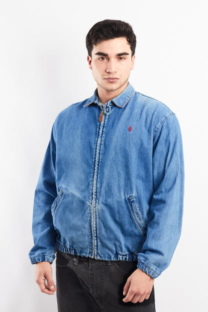 1980 Vintage Polo Ralph Lauren Denim Harrington Jacket (S/M)