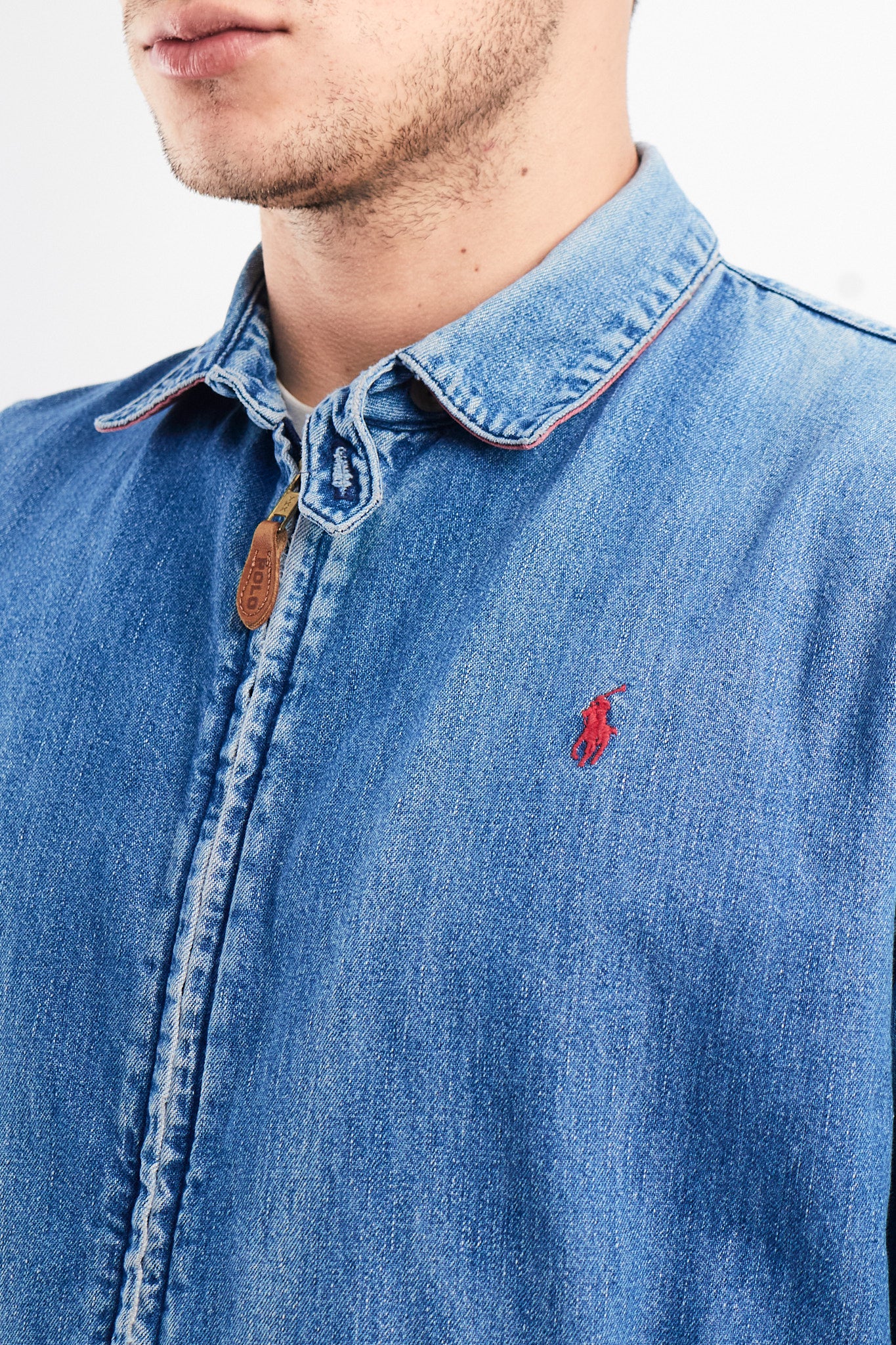 1980 Vintage Polo Ralph Lauren Denim Harrington Jacket (S/M)