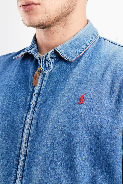 1980 Vintage Polo Ralph Lauren Denim Harrington Jacket (S/M)