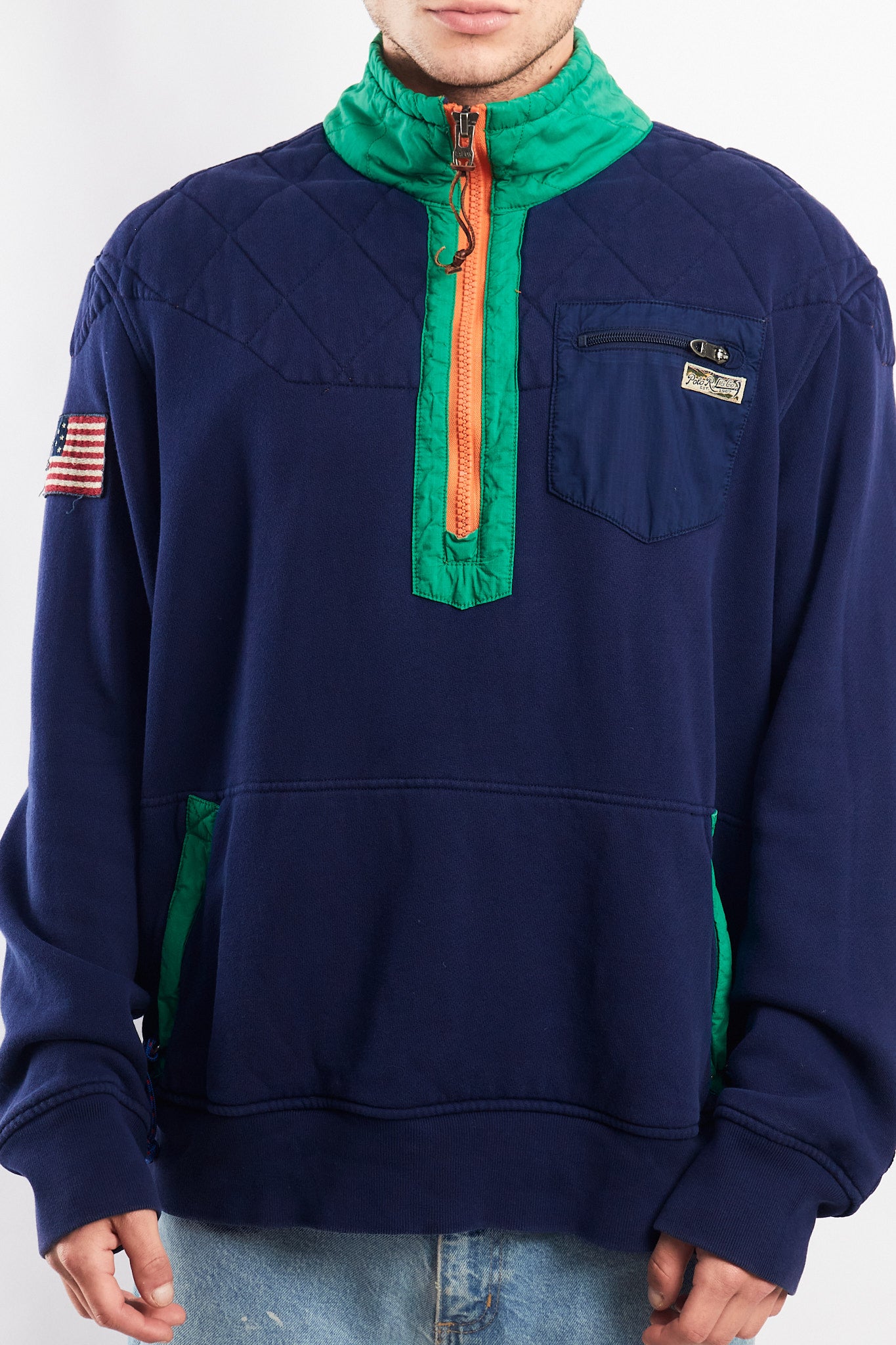 1990 Vintage Polo Ralph Lauren Quarter Zip (XL)