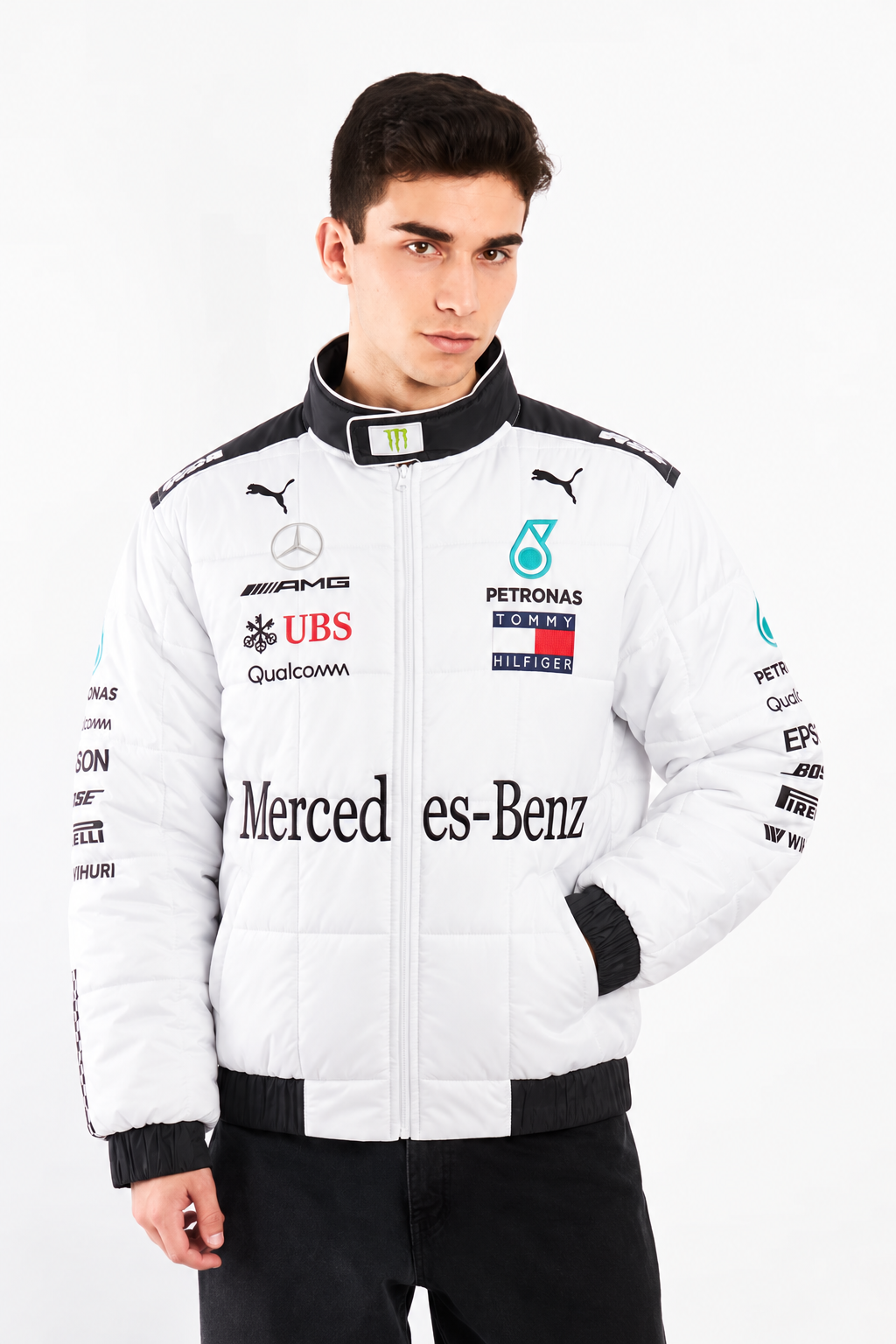 F1 Mercedes AMG Petronas "Hamilton" White Edition Racing Jacket