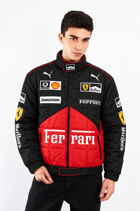 F1 Scuderia Ferrari Schumacher Black Edition Racing Jacket