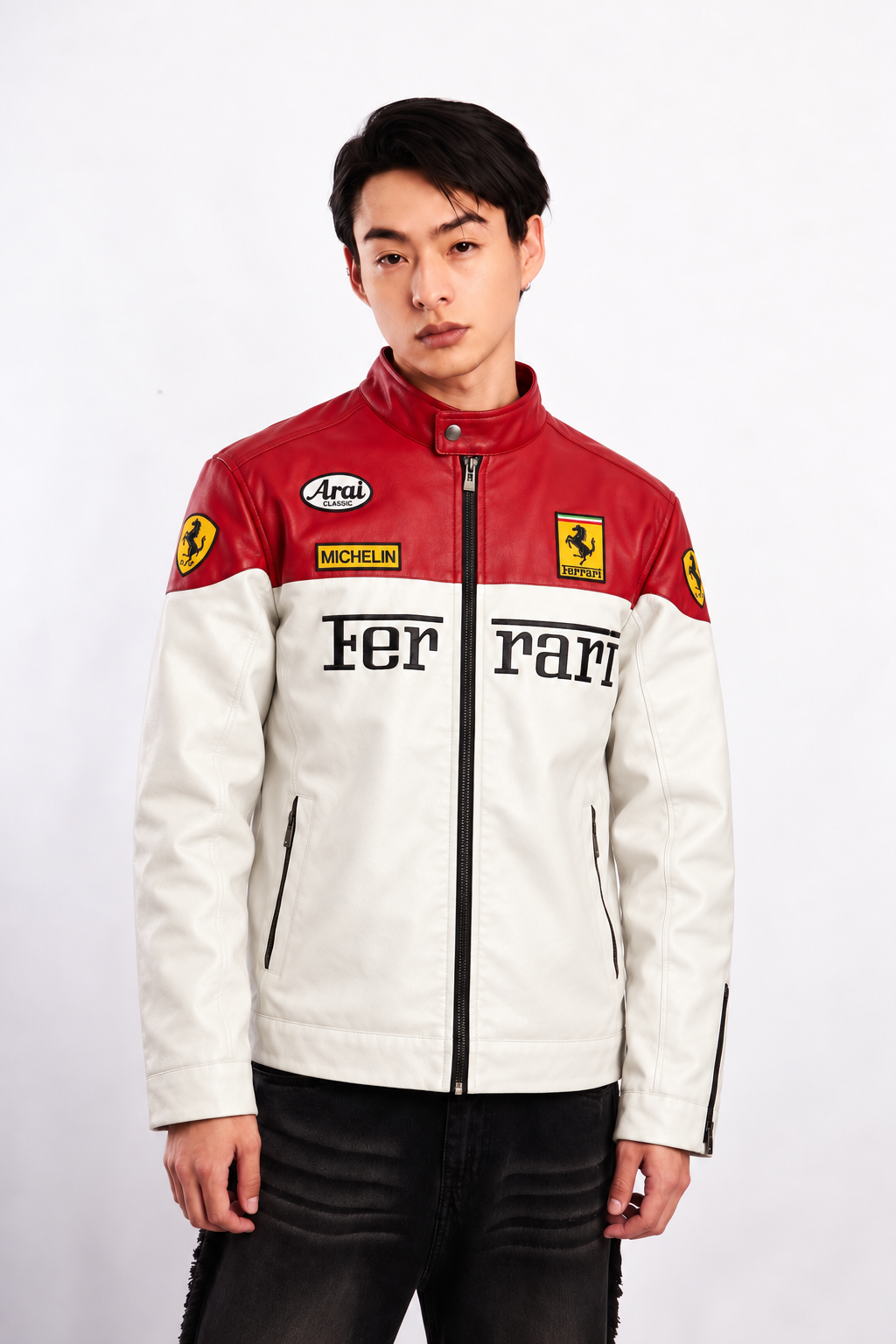 Scuderia Ferrari Red Edition Vegan Leather Racing Jacket