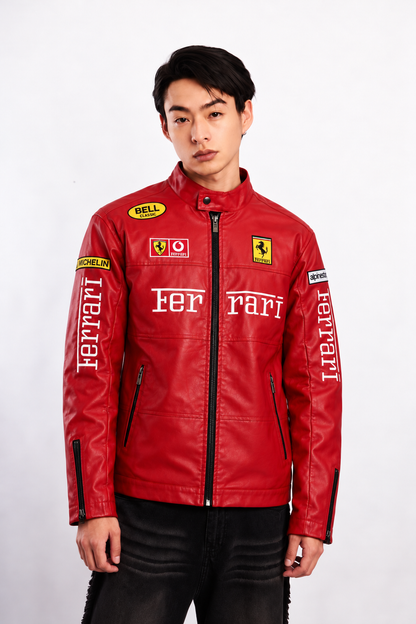 Scuderia Ferrari Motorsport Red Edition Spellout Racing Jacket