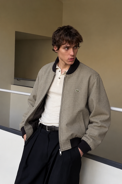 2000 Vintage Lacoste Plaid  Bomber Jacket (M/L)