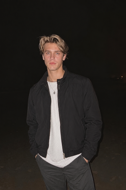 2000 Vintage Night Blue Impermeable Bomber Jacket (S)