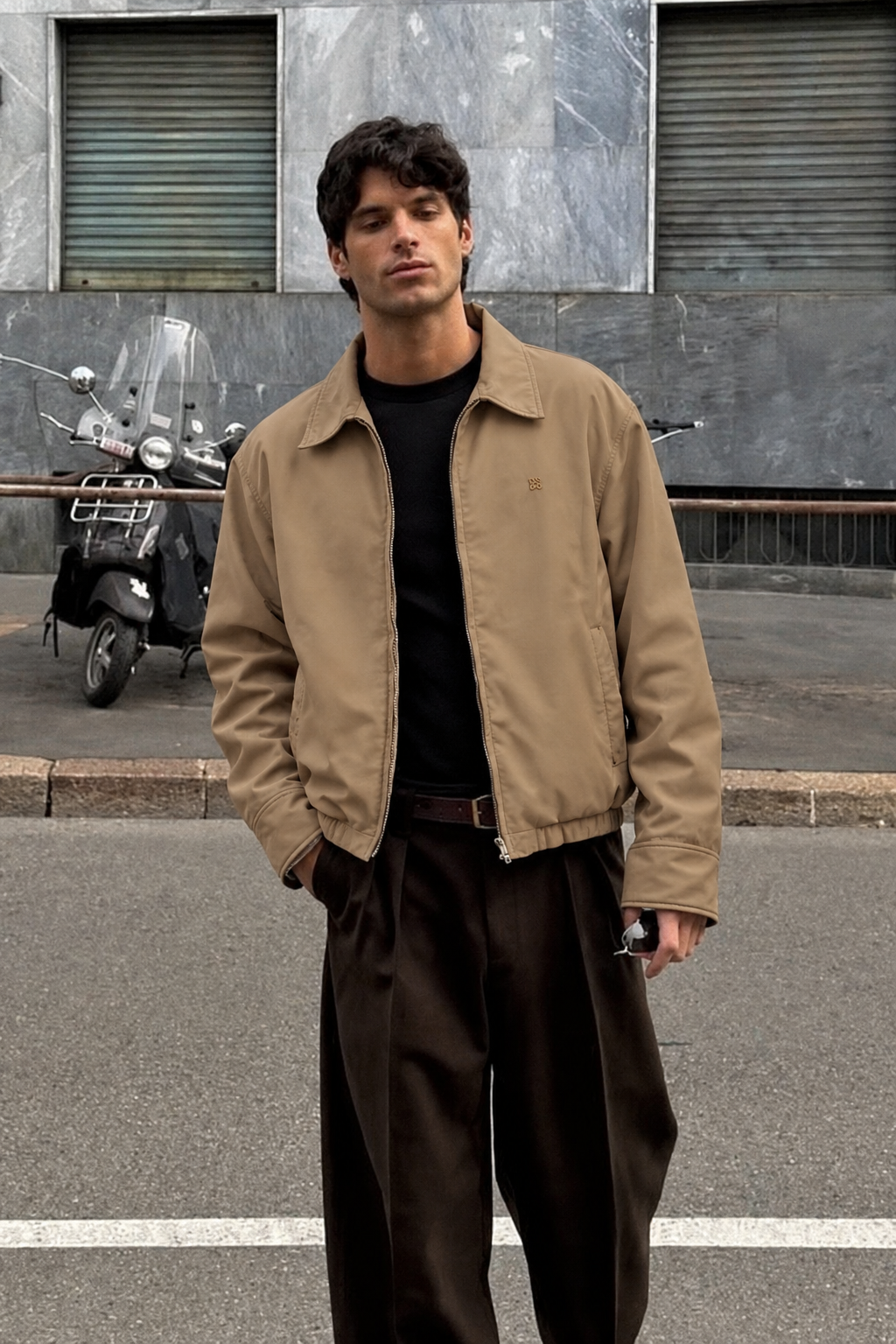2000 Vintage Givenchy Khakhi Harrington (L/XL)