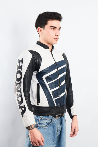1990 Vintage Honda Leather Moto Jacket (S)