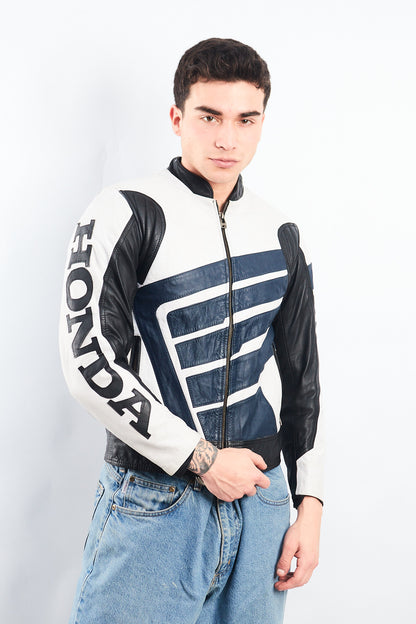 1990 Vintage Honda Leather Moto Jacket (S)