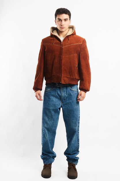 1990 Vintage Cinnamon Cowhide Leather Active Jacket (M/L)