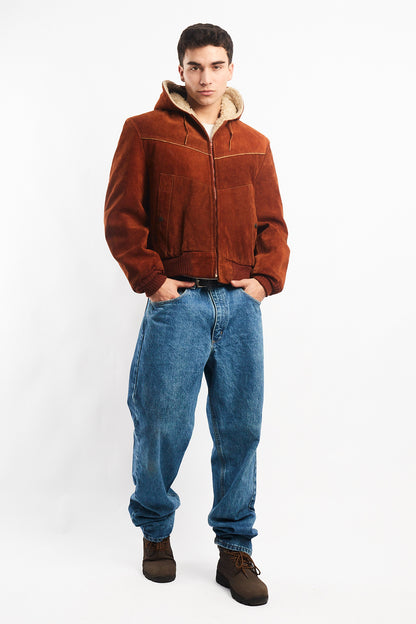 1990 Vintage Cinnamon Cowhide Leather Active Jacket (M/L)