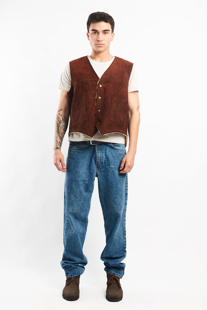 Vintage Trailsmaster Leather Sherpa Vest (M/L)