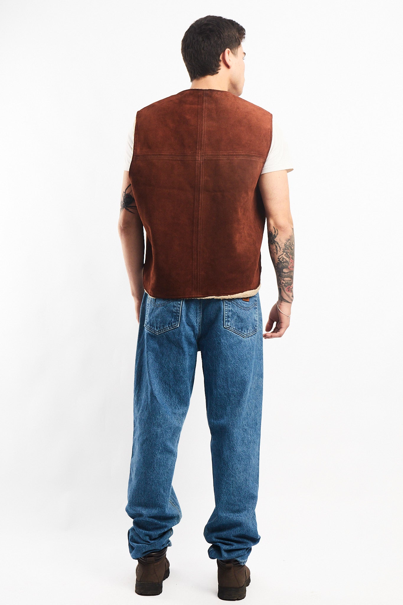 Vintage Trailsmaster Leather Sherpa Vest (M/L)