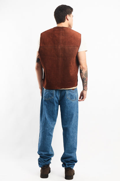 Vintage Trailsmaster Leather Sherpa Vest (M/L)